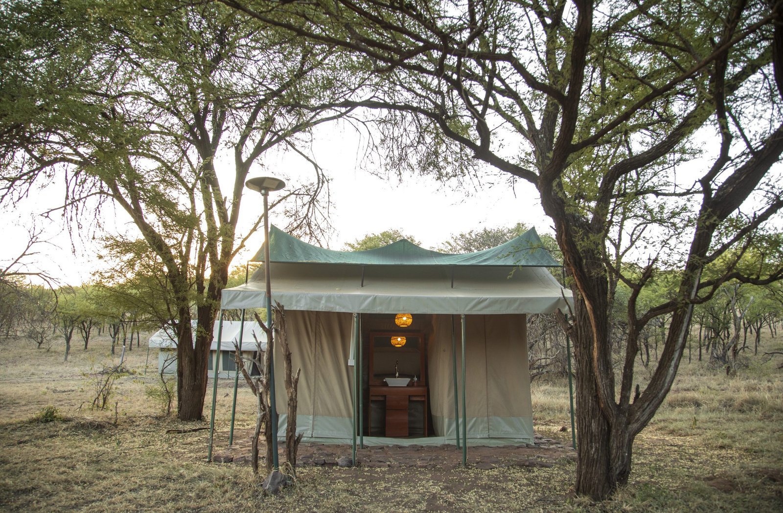Toilet and bathroom facilities at Maboresho Tented Camp