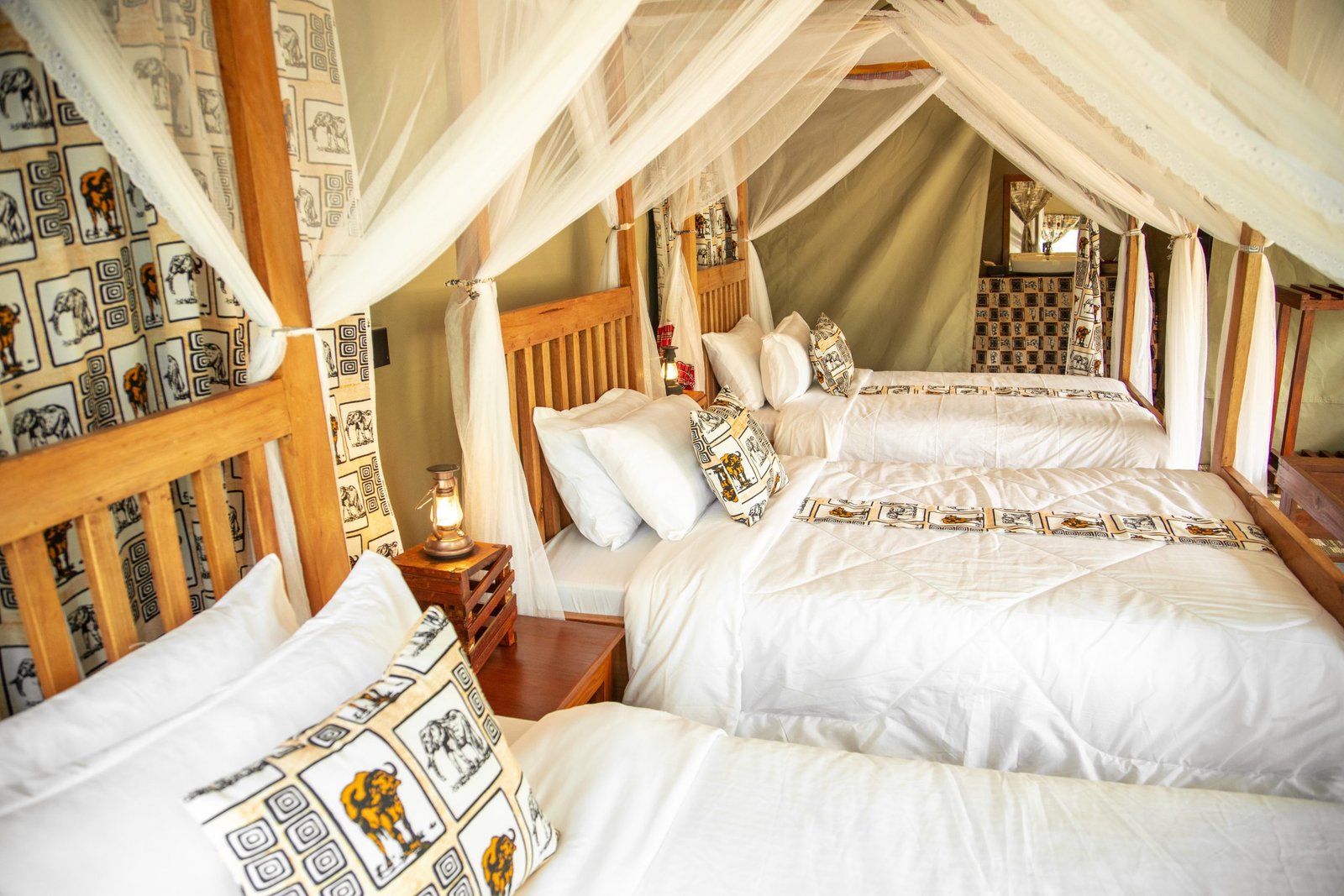 Triple suite accommodation at Maboresho Tented Camp